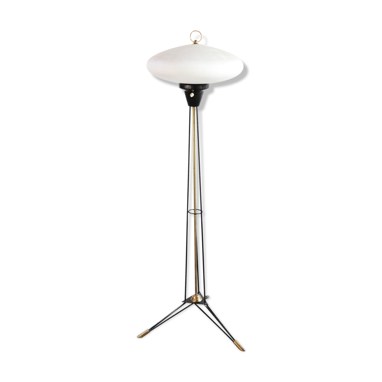 Italian tripod ufo floor lamp from stilnovo, 1950