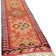 Turkish Handwoven Vintage Herki Kilim 98 cm x 320 cm