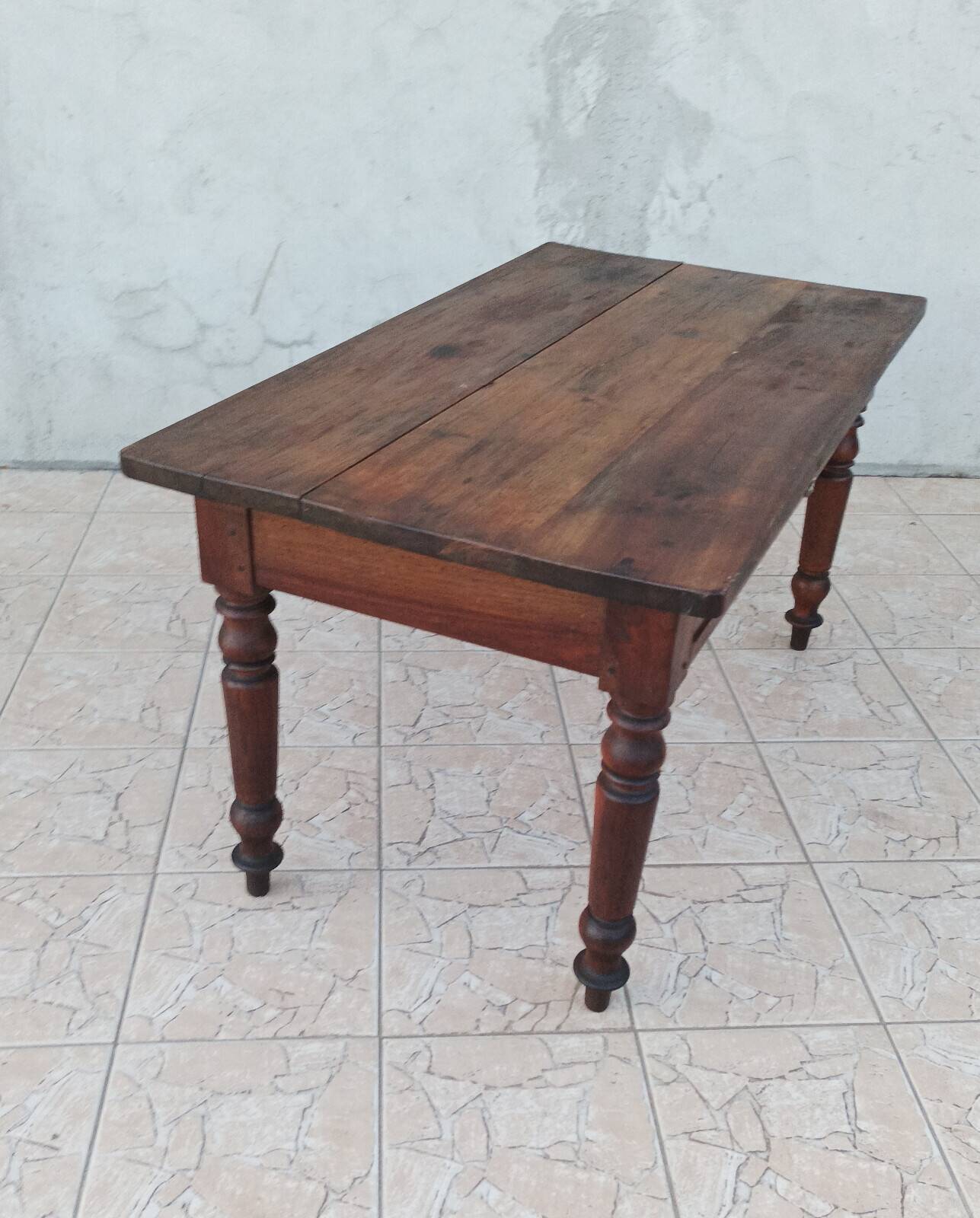 19th-century walnut table