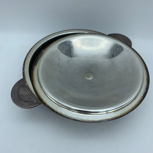 Legumier Christofle art deco metal argenté couvercle