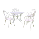Wrought iron garden furniture