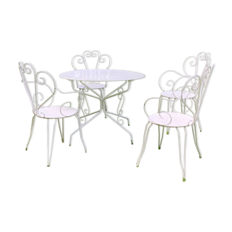 Wrought iron garden furniture