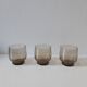 Set of 3 vintage black water glasses