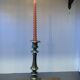 Large vintage golden brass candle holder