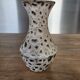 Vase Marius Bessone fat lava Vallauris 1950s sea foam & enamels H 16