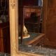 Large mirror fireplace mirror in wood and gilded stucco XIX Restoration