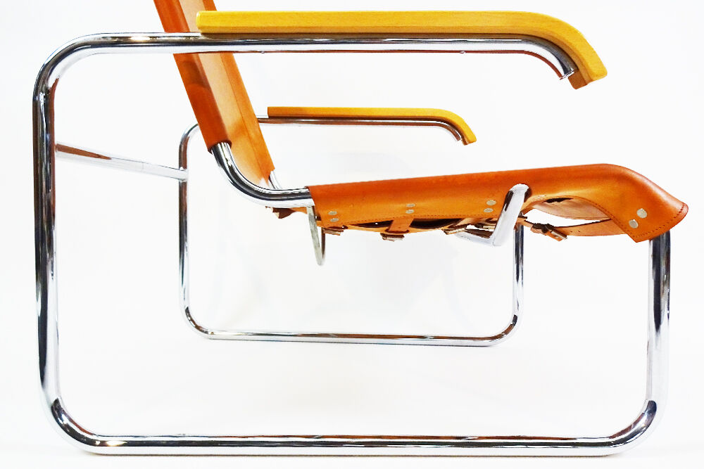 Marcel Breuer B35 armchair and footstool