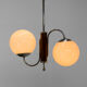 2-flamming Chandelier by Jindrich Halabala, 1930s