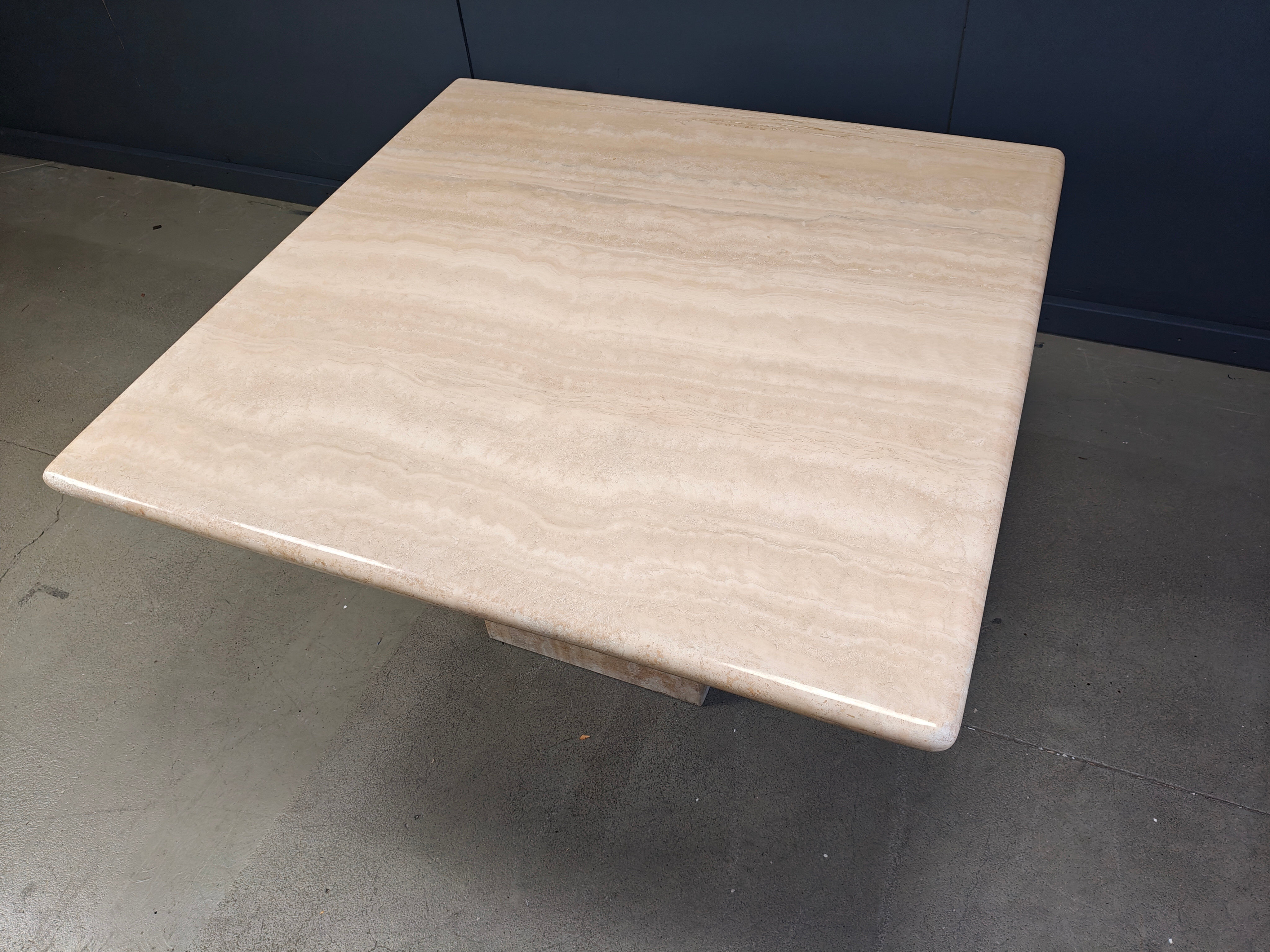 Vintage travertine dining table, 1970s