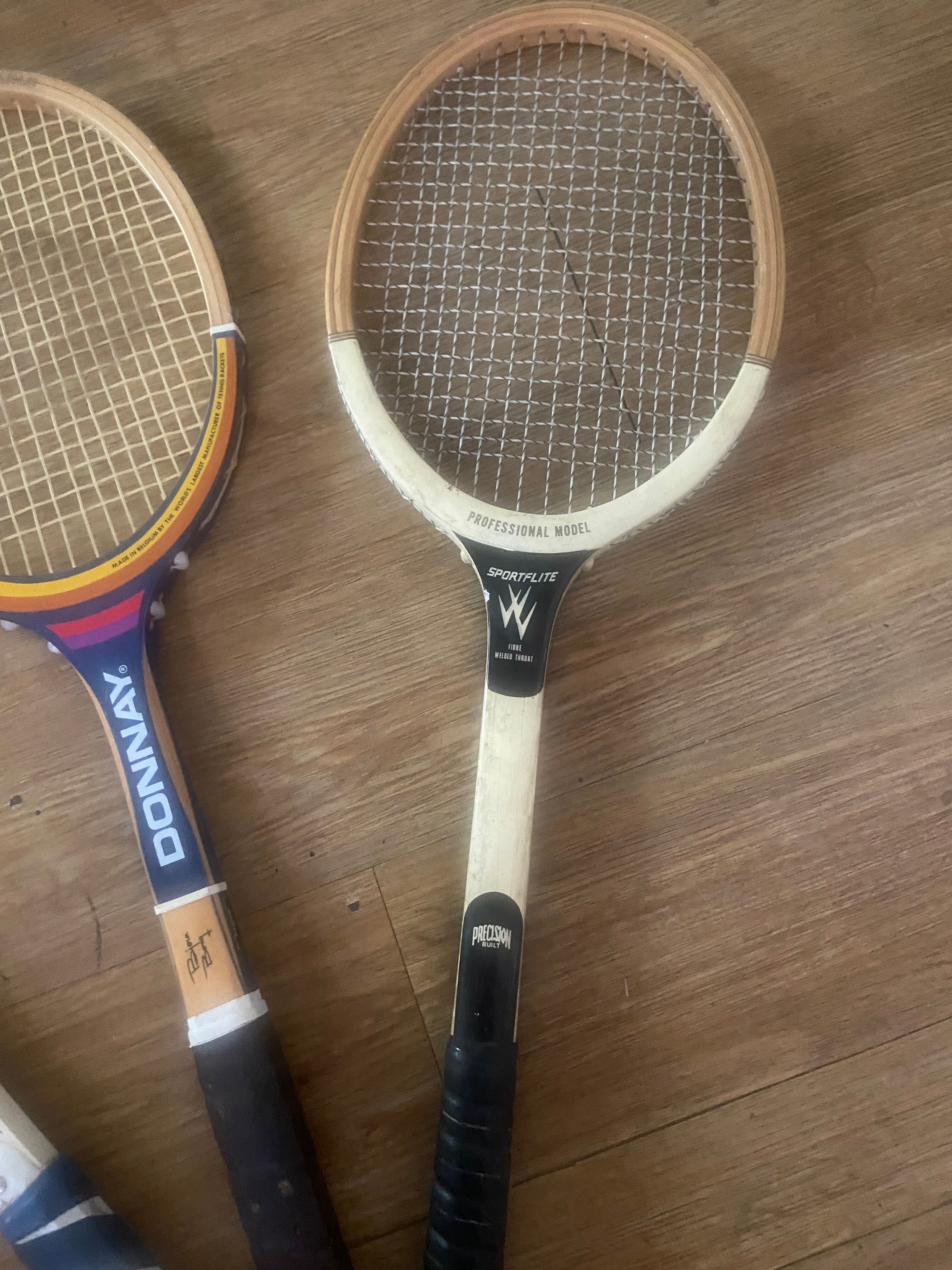 Trio de raquettes de tennis vintage