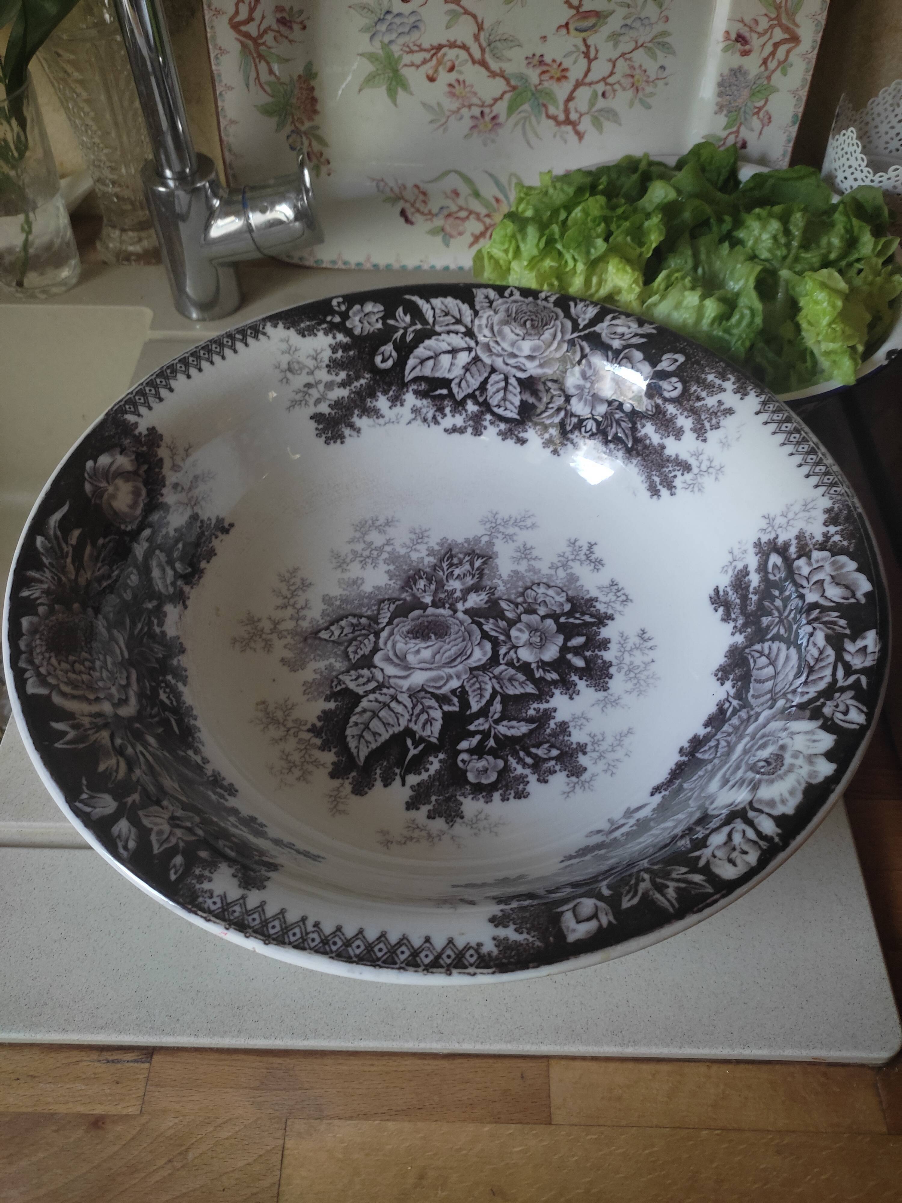 Salad bowl Sarreguemines old