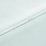 Dutch design Rob Eckhardt chaise longue white leather tubular steel, 1980s