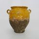 Magnificent glazed yellow confit pot, south-west of France. 19th century.