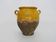 Magnificent glazed yellow confit pot, south-west of France. 19th century.