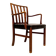 Mid-century armchair by Ole Wanscher for Fritz Hansen, stained beech and leather.