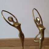 Vintage brass dancers duo