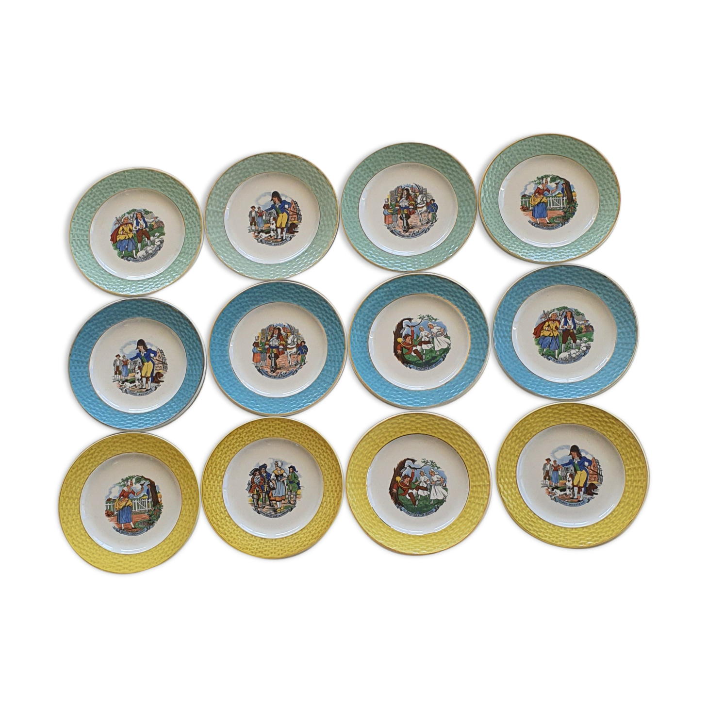 Nursery rhyme dessert plates