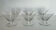 Set of 6 engraved glass cuts