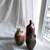 Large burgundy jar