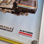 Industrial poster "Caracas Metro" Alsthom, 80s, 60 x 80 cm