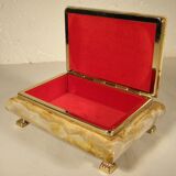 Box in onyx and gilded metal 18 x 13 cm