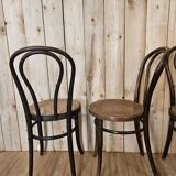 Series of 4 bistro chairs n°18 Fischel