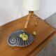 Shell-shaped ceramic catchall.