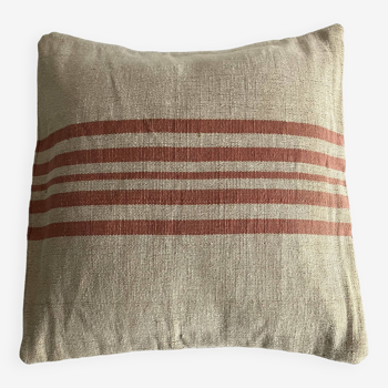 Coussin, esprit campagne, modèle beige