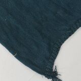 4x8 Deep Blue Decorative Turkish Kilim Rug, 128x235 Cm