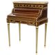 Louis XVI cylinder desk in mahogany and pink marble - circa 1860-1890