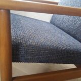 Fauteuil scandinave bleu