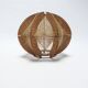 Scandinavian design pendant lampshade 70s 1970s vintage in wood and wire