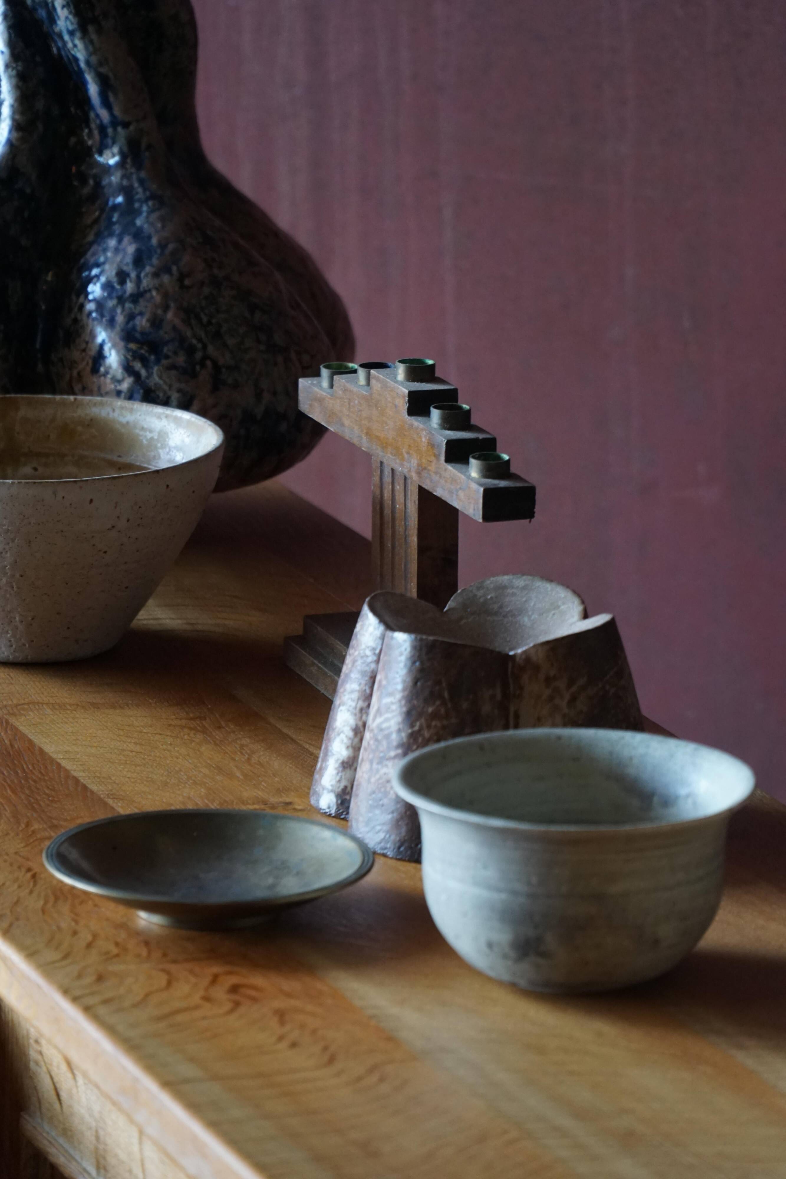 Modern Danish low enfilade in oak with panelled doors, mid-20th century.