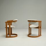 Set of 6 curverd beech wood dining chairs, 1960s Germany.
