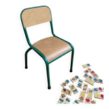 Vintage green school chair