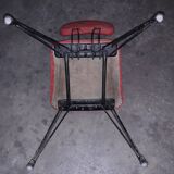 6 vintage red chairs