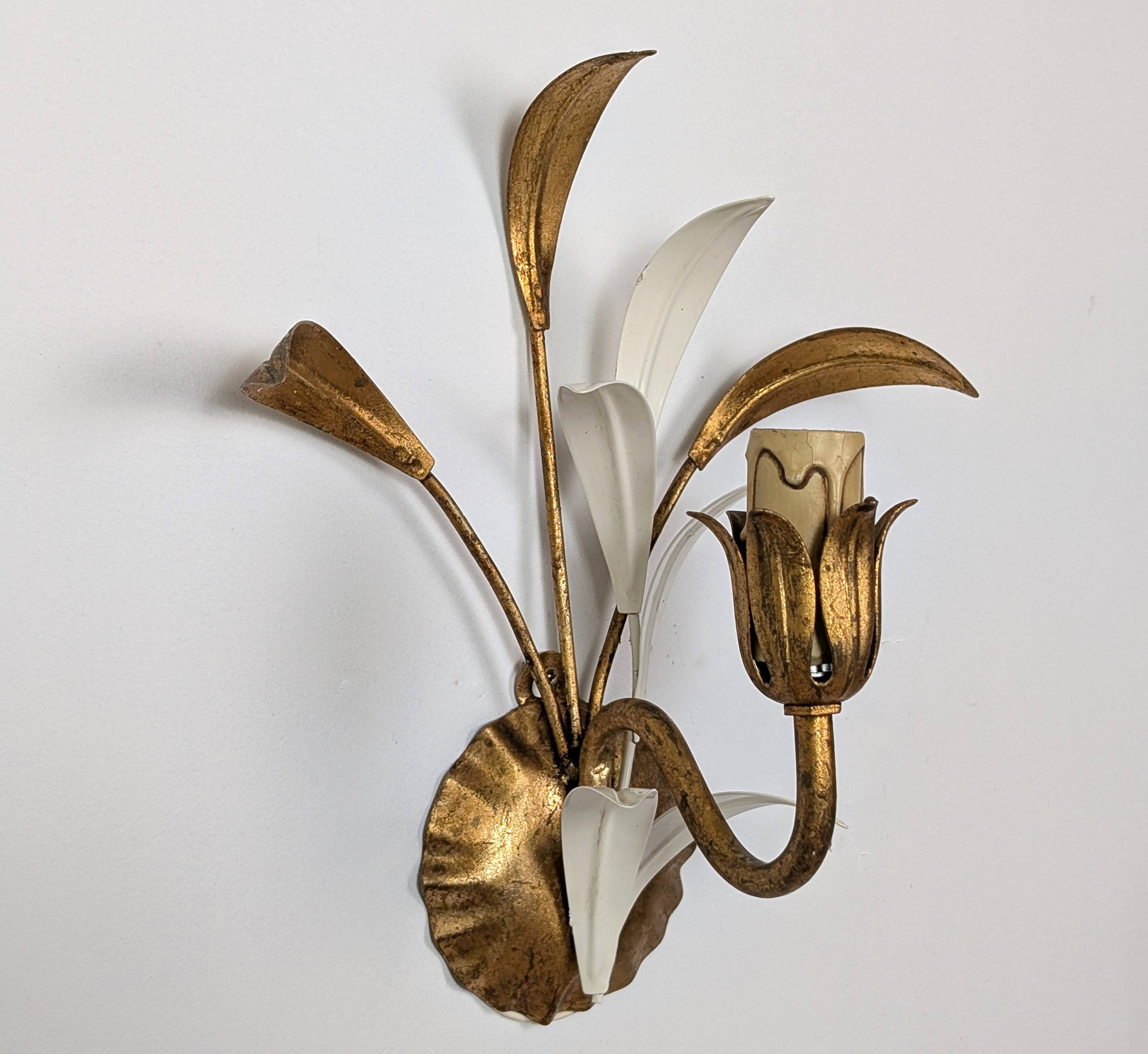Paire appliques feuilles