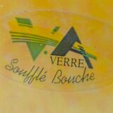 1980s V.A. France Table Lamp - Blown Glass Mushroom Shape