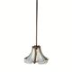 Bamboo acrylic and opaline hanging pendant, 1970,  58cm