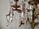3 Bronze and crystal light wall sconce, late 19th century