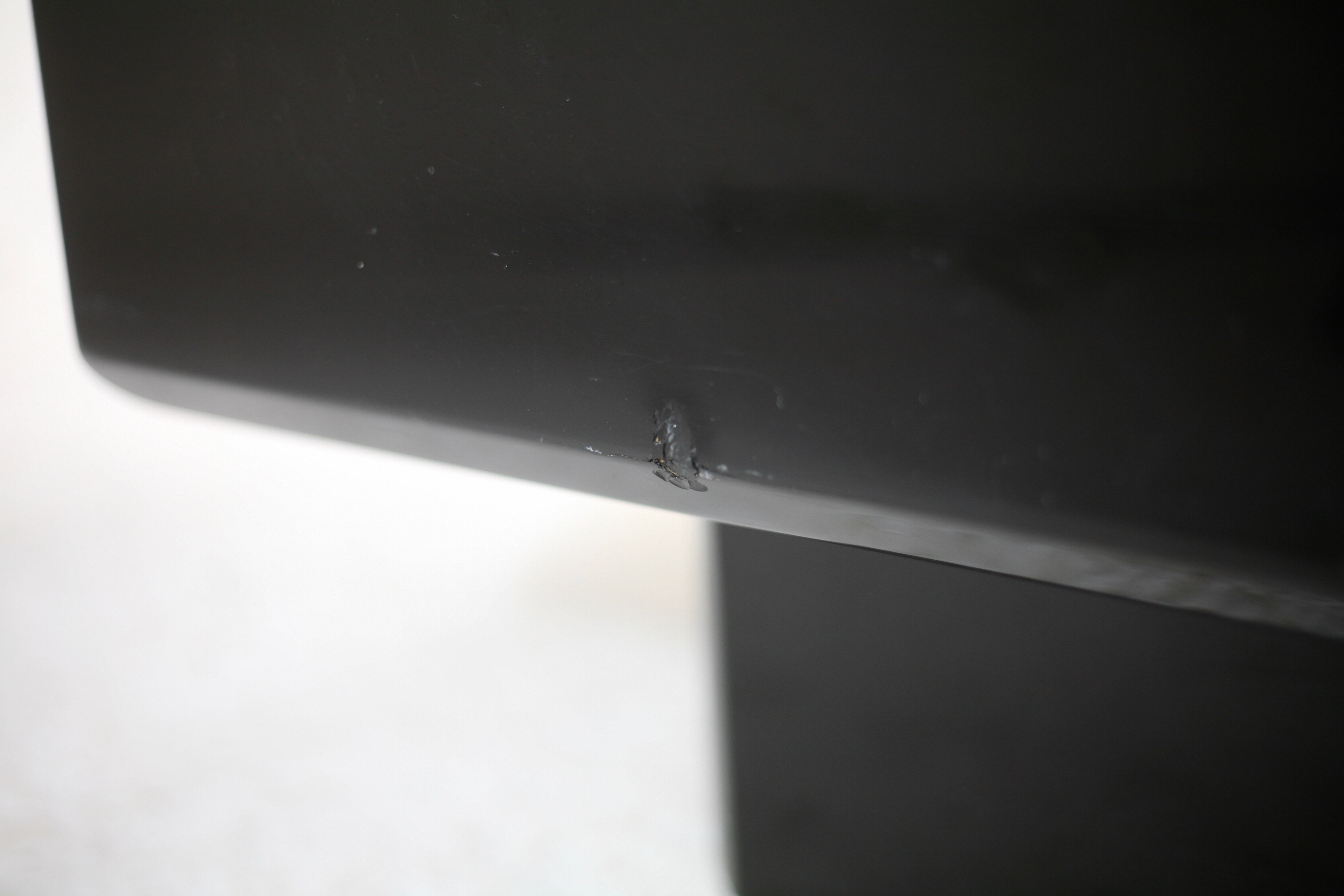 Black lacquered wood coffee table, France, circa 1970