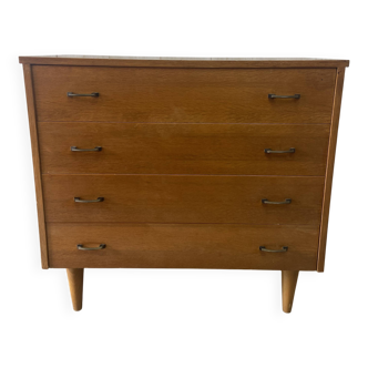Vintage chest of drawers with conical legs