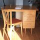 Bureau en bois pieds compas