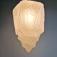 Art Deco pendant lamp in satin glass, 1920s-30s
