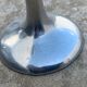 Organic candle holder in brushed aluminum, 3 branches, 1970