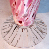 Art deco baluster vase, blood-red speckled Clichy glass
