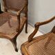 Paire de fauteuils cannés moulures et sculptes d'epoque régence