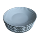 7 hollow plates white porcelain