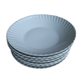 7 hollow plates white porcelain