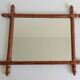 Art Nouveau Faux Bamboo Mirror, 65cm / 25.8", Handmade, Wood, C. 1900